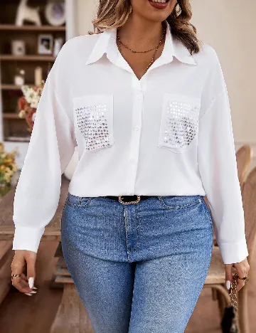 Camasa SHEIN CURVE, alb