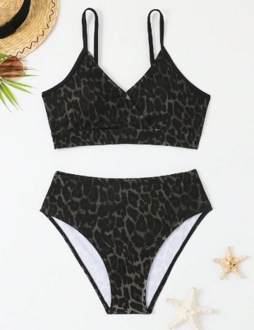 Costum de baie Shein Kids, animal print