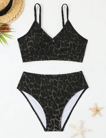 Costum de baie Shein Kids, animal print