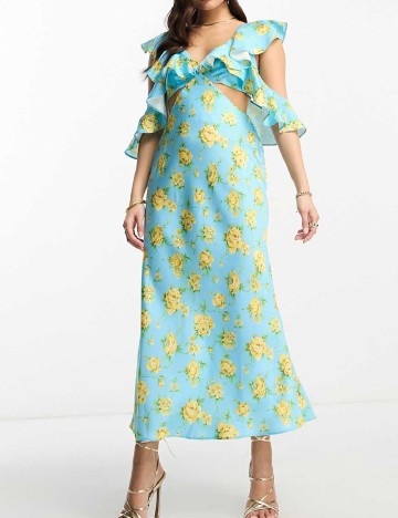 Rochie lunga ASOS, albastru