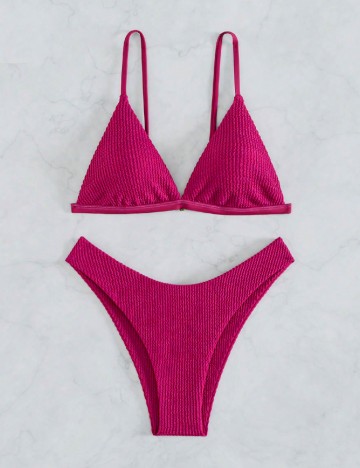 Costum de baie SHEIN, magenta