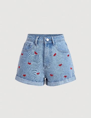 Pantaloni scurti SHEIN, albastru