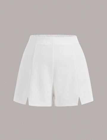 Pantaloni scurti SHEIN CURVE, alb
