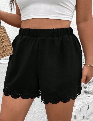 Pantaloni scurti SHEIN CURVE, negru