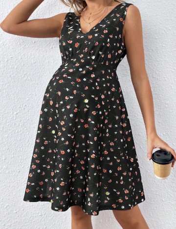 Rochie scurta SHEIN Maternity, floral print