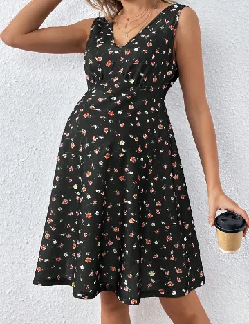 Rochie scurta SHEIN Maternity, floral print