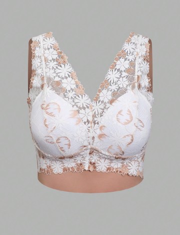 Bustiera SHEIN, alb/maro