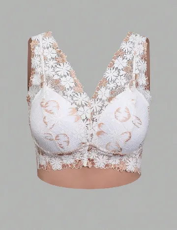 Bustiera SHEIN, alb/maro