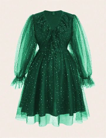 Rochie scurta SHEIN CURVE, verde