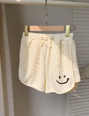 Pantaloni scurti Shein Kids, ecru