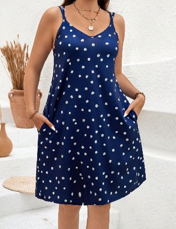 Rochie scurta SHEIN CURVE, bleumarin