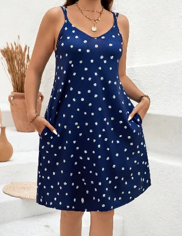 Rochie scurta SHEIN CURVE, bleumarin