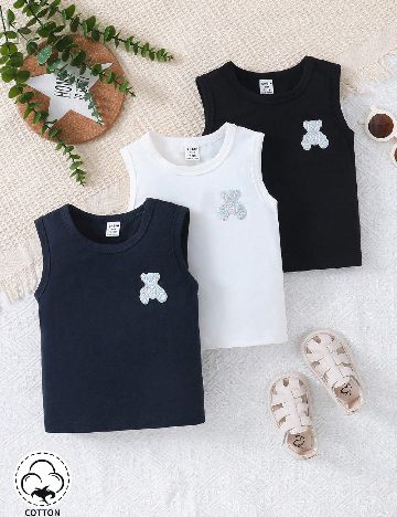 Set Maiouri 3 bucati Shein Kids, mix culori