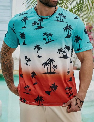 Tricou SHEIN Plus Size Men, mix culori