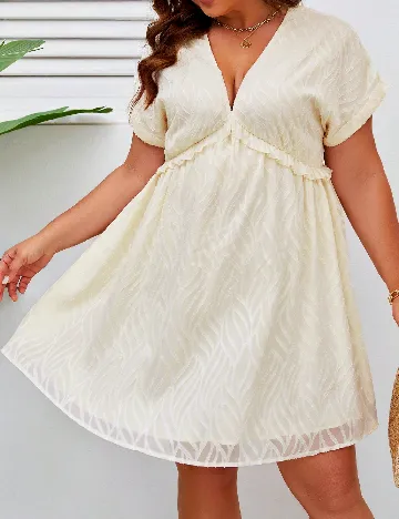 Rochie scurta SHEIN CURVE, ecru