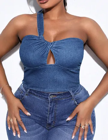 Top SHEIN CURVE, albastru