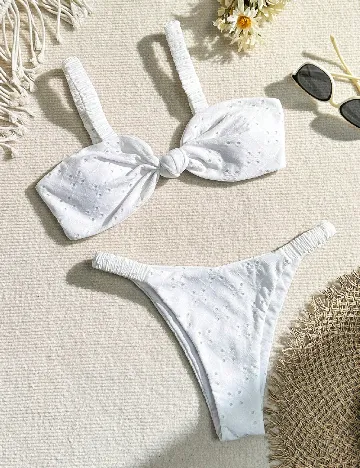 Costum de baie SHEIN, alb