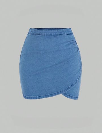 Fusta Shein Kids, albastru