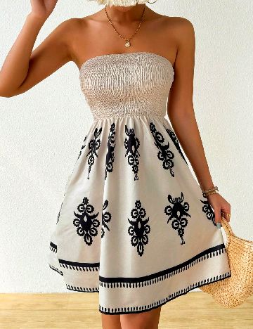 Rochie scurta SHEIN, crem