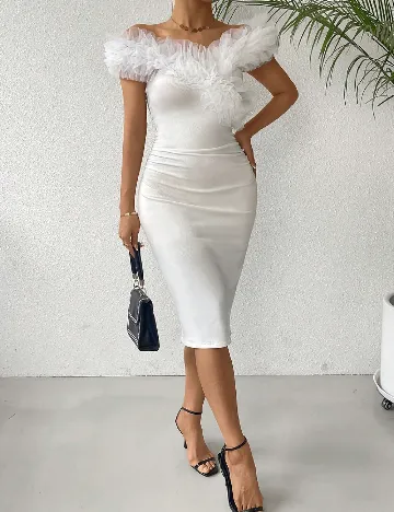 Rochie medie SHEIN, alb