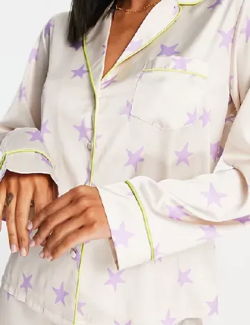 Camasa pijama ASOS, crem