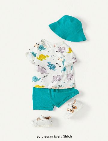 Compleu CozyCub, albastru/alb