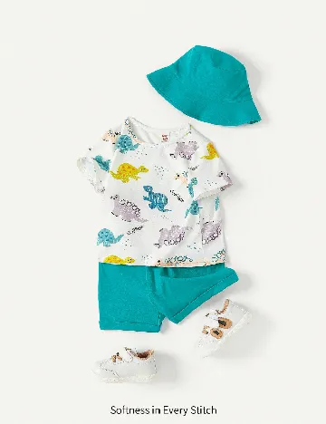 Compleu CozyCub, albastru/alb