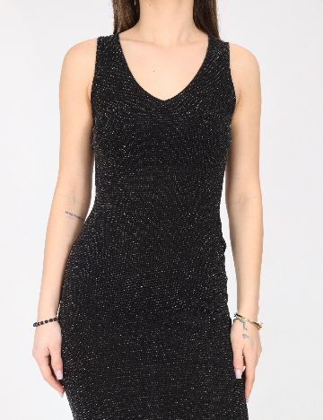 Rochie medie River Island, negru/argintiu