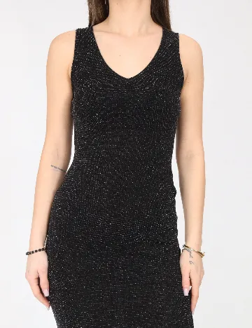 Rochie medie River Island, negru/argintiu