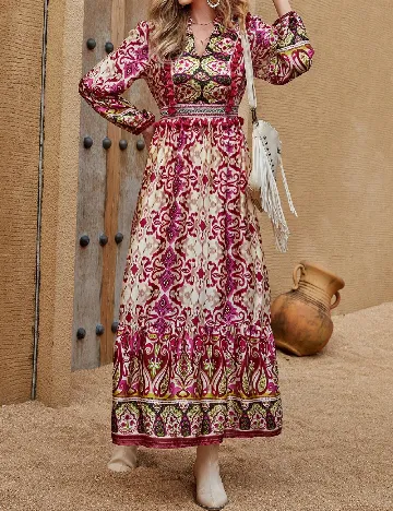 Rochie lunga Anany, mix culori