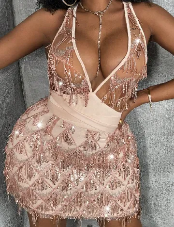 Rochie scurta SHEIN CURVE, crem