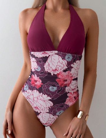 Costum de baie SHEIN, floral print