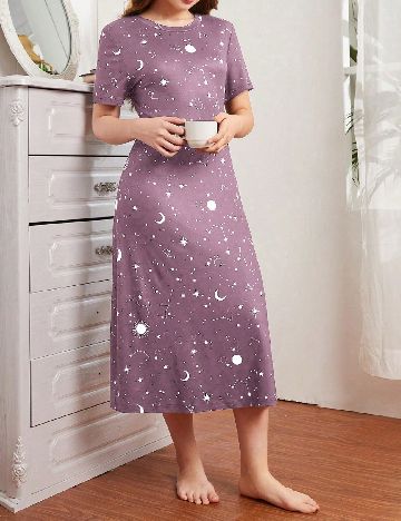 Rochie de noapte Shein Kids, mov