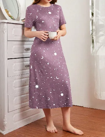 Rochie de noapte Shein Kids, mov