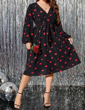 Rochie medie SHEIN CURVE, negru