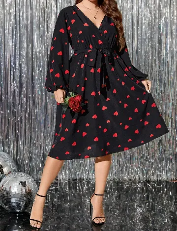 Rochie medie SHEIN CURVE, negru