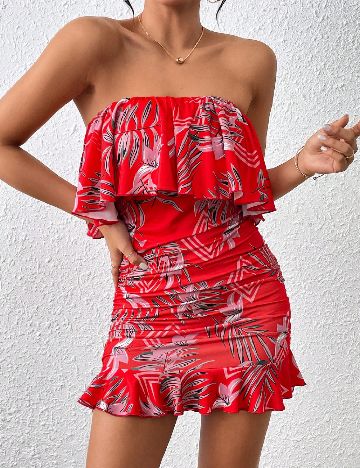 Rochie scurta SHEIN, rosu