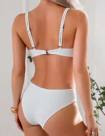 Costum de baie SHEIN, alb