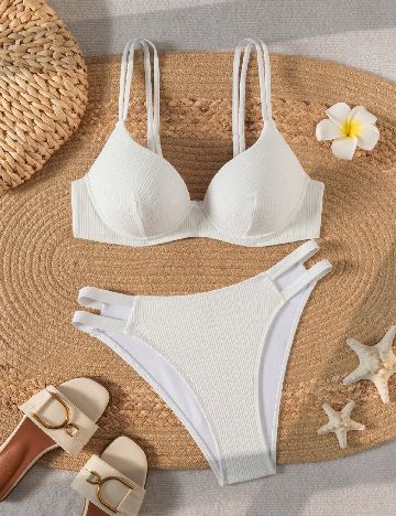 Costum de baie SHEIN, alb