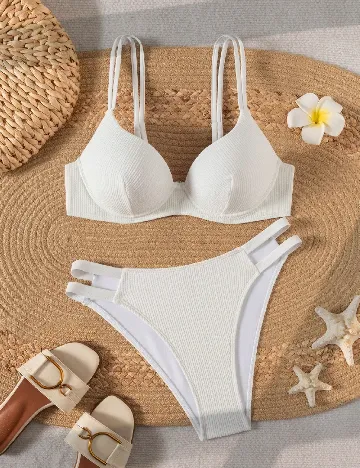 Costum de baie SHEIN, alb