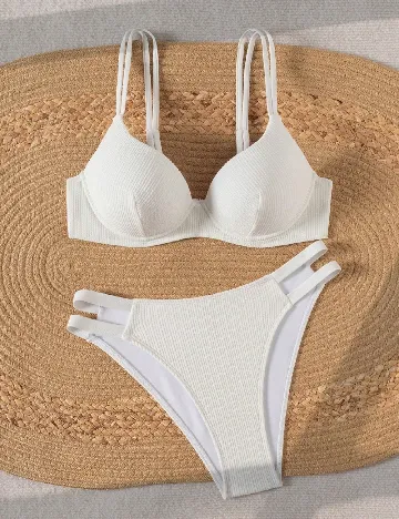 Costum de baie SHEIN, alb