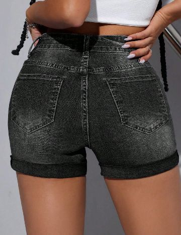 Pantaloni scurti SHEIN, negru