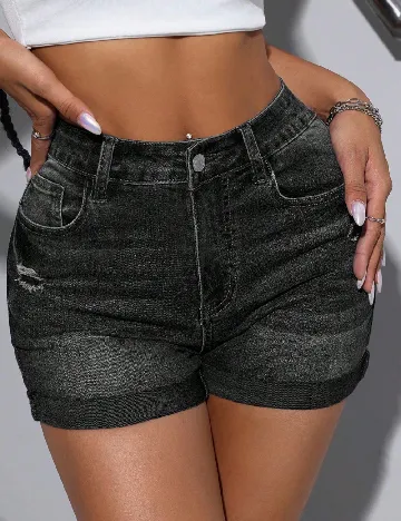 Pantaloni scurti SHEIN, negru