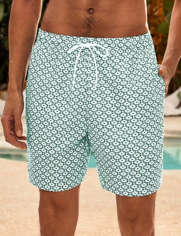 Short de baie SHEIN, verde