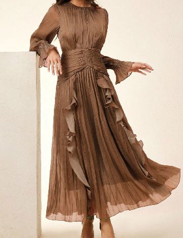 Rochie lunga Anewsta, maro