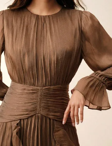 Rochie lunga Anewsta, maro