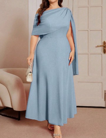 Rochie lunga SHEIN CURVE, bleu