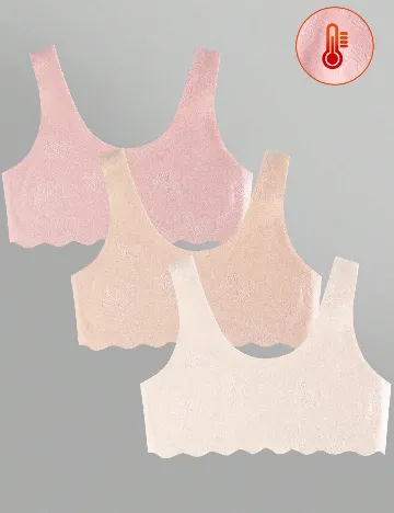 Set bustiere 3 bucati Shein Kids, mix culori