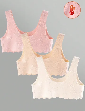 Set bustiere 3 bucati Shein Kids, mix culori