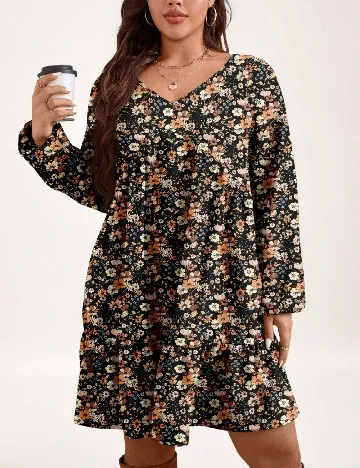 Rochie scurta SHEIN CURVE, floral print